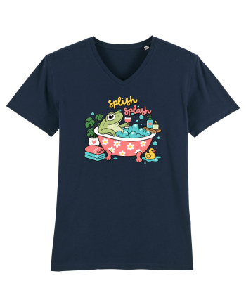 Funny Frog Relaxation Spa Bath Humor Relaxing Frogs Lover French Navy