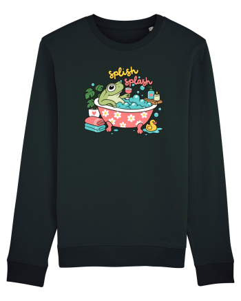 Funny Frog Relaxation Spa Bath Humor Relaxing Frogs Lover Black