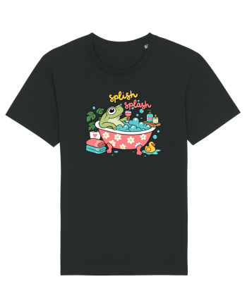Funny Frog Relaxation Spa Bath Humor Relaxing Frogs Lover Black