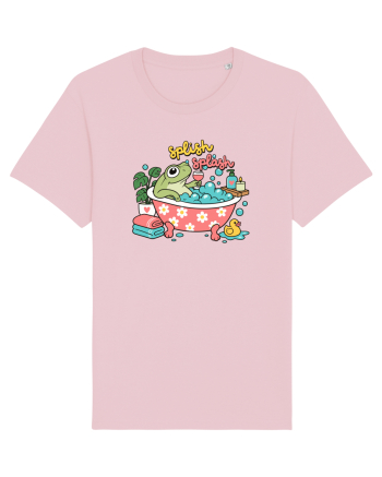 Funny Frog Relaxation Spa Bath Humor Relaxing Frogs Lover Cotton Pink