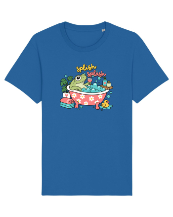 Funny Frog Relaxation Spa Bath Humor Relaxing Frogs Lover Royal Blue