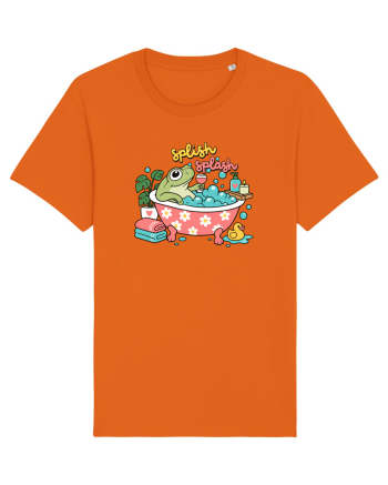 Funny Frog Relaxation Spa Bath Humor Relaxing Frogs Lover Bright Orange