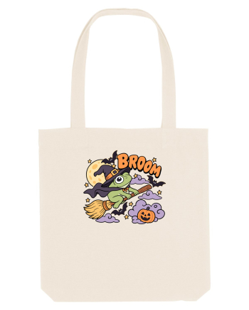 Funny Halloween Frog Witch Broomstick Pumpkin Bat Cute Broom Natural