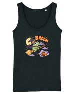 Funny Halloween Frog Witch Broomstick Pumpkin Bat Cute Broom Maiou Damă Dreamer