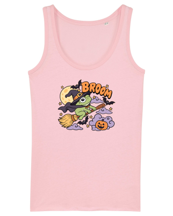 Funny Halloween Frog Witch Broomstick Pumpkin Bat Cute Broom Cotton Pink