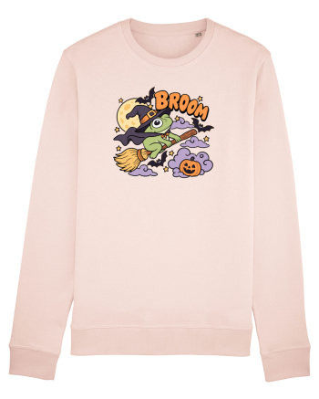 Funny Halloween Frog Witch Broomstick Pumpkin Bat Cute Broom Candy Pink