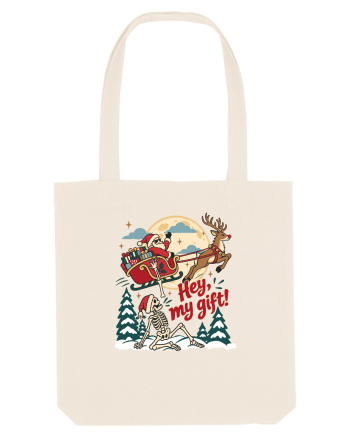 Funny Christmas Skeleton Santa Sleigh Reindeer Present Snatch Natural