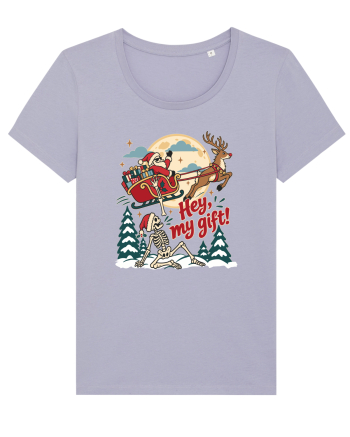 Funny Christmas Skeleton Santa Sleigh Reindeer Present Snatch Lavender