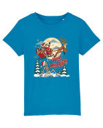 Funny Christmas Skeleton Santa Sleigh Reindeer Present Snatch Tricou mânecă scurtă  Copii Mini Creator