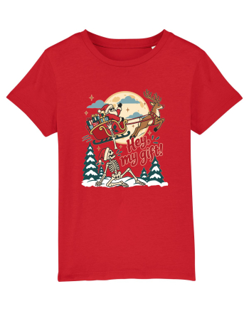 Funny Christmas Skeleton Santa Sleigh Reindeer Present Snatch Red