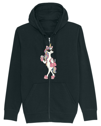 Stylish Unicorn with Sunglasses and Rainbow Hair Pretty Cute Black