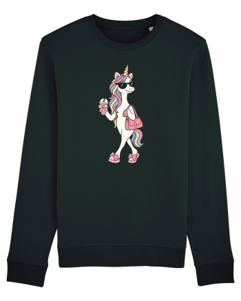 Stylish Unicorn with Sunglasses and Rainbow Hair Pretty Cute Black