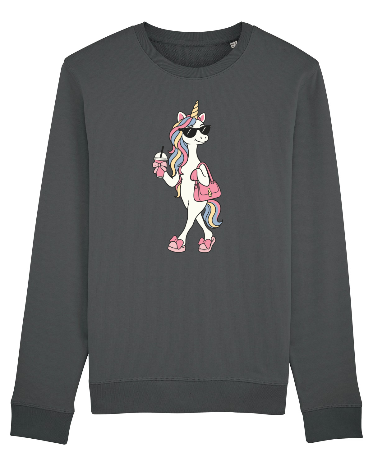 Bluză mânecă lungă Unisex Rise Anthracite