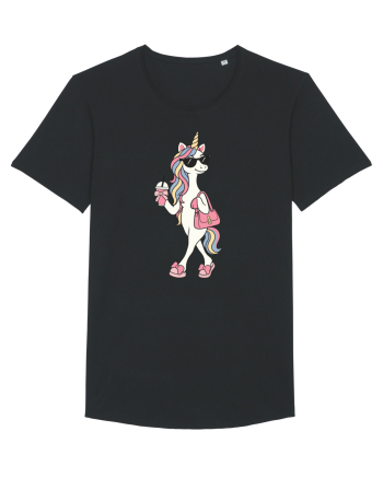 Stylish Unicorn with Sunglasses and Rainbow Hair Pretty Cute Black