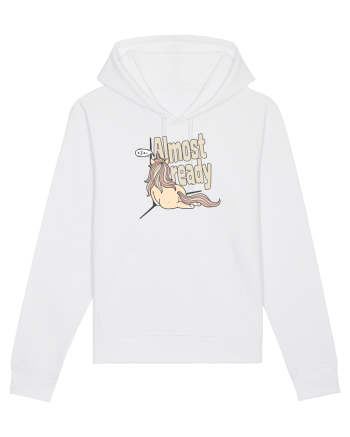Funny Lazy Unicorn Almost Ready Tired Morning Sarcastic Joke White