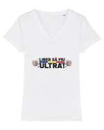 Liber sa fiu ULTRA'! Tricou mânecă scurtă guler V Damă Evoker