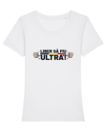 Liber sa fiu ULTRA'! Tricou mânecă scurtă guler larg fitted Damă Expresser