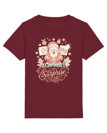 Chemistry Christmas Santa Joke a Periodic Table Pun O-Mg Burgundy