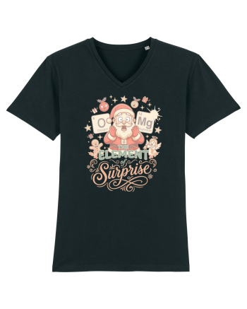 Chemistry Christmas Santa Joke a Periodic Table Pun O-Mg Black