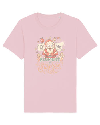 Chemistry Christmas Santa Joke a Periodic Table Pun O-Mg Cotton Pink