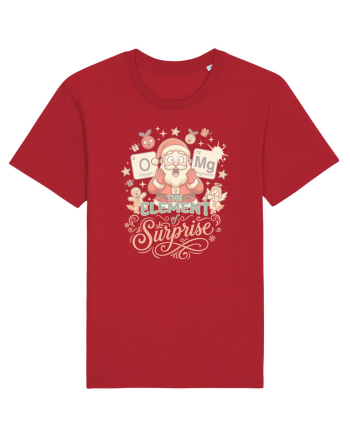 Chemistry Christmas Santa Joke a Periodic Table Pun O-Mg Red