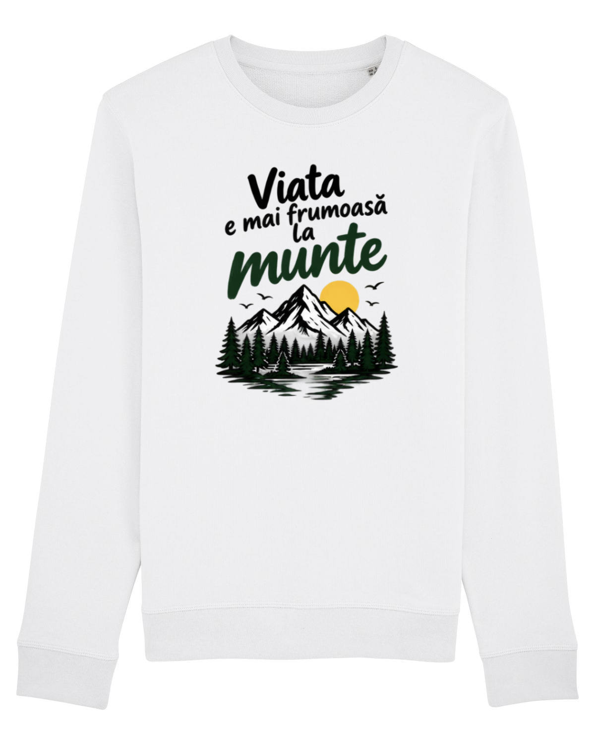 Bluză mânecă lungă Unisex Rise White