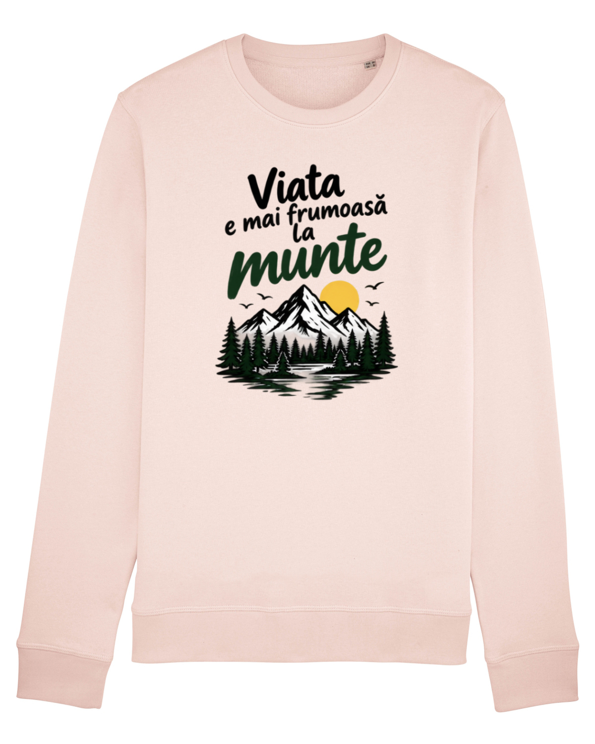 Bluză mânecă lungă Unisex Rise Candy Pink