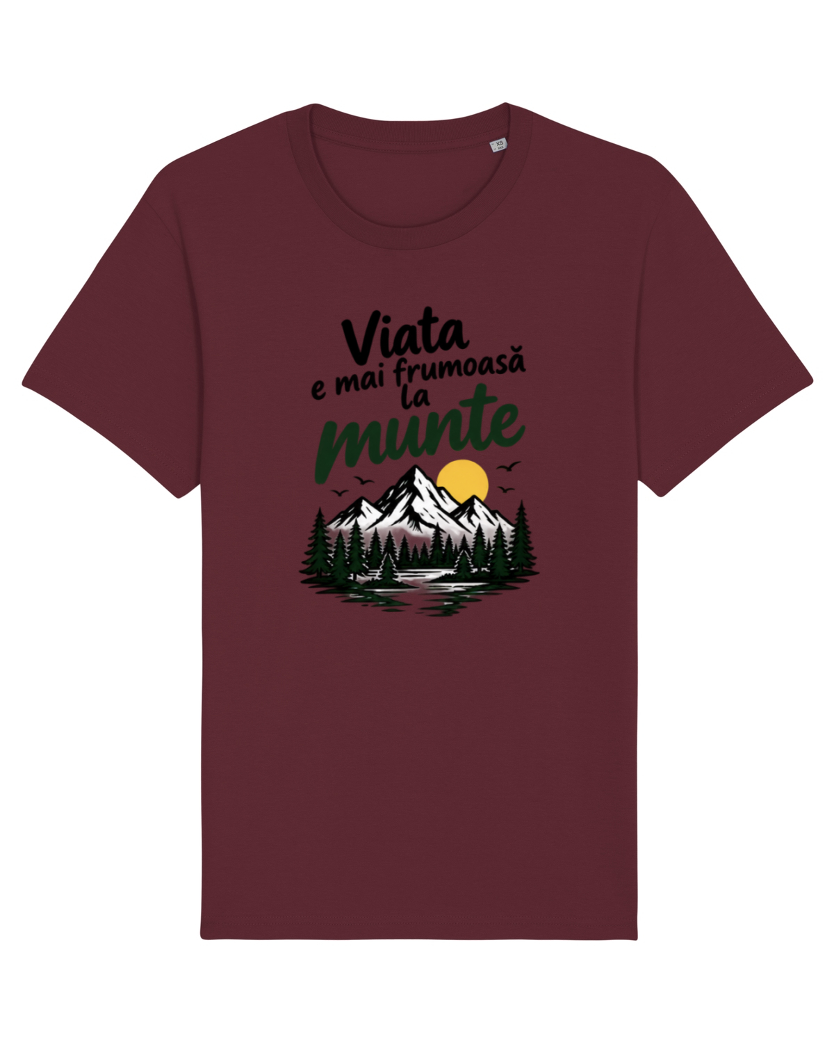 Tricou mânecă scurtă Unisex Rocker Burgundy