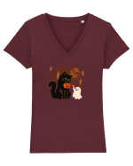 Halloween Friends Tricou mânecă scurtă guler V Damă Evoker