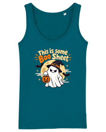 Upset Ghost Boo Sheet Halloween Witch-Hat Jack-O-Lantern Ocean Depth