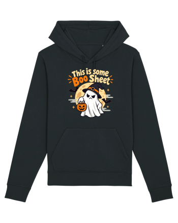 Upset Ghost Boo Sheet Halloween Witch-Hat Jack-O-Lantern Black