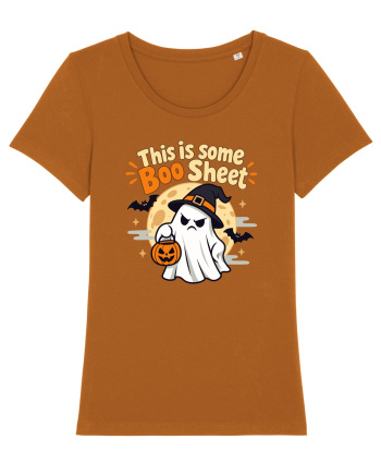 Upset Ghost Boo Sheet Halloween Witch-Hat Jack-O-Lantern Roasted Orange