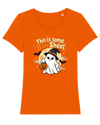 Upset Ghost Boo Sheet Halloween Witch-Hat Jack-O-Lantern Bright Orange