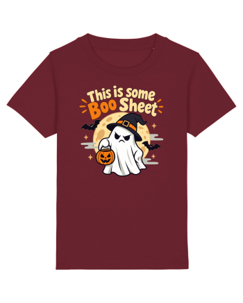 Upset Ghost Boo Sheet Halloween Witch-Hat Jack-O-Lantern Burgundy