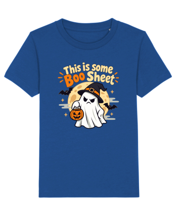 Upset Ghost Boo Sheet Halloween Witch-Hat Jack-O-Lantern Majorelle Blue