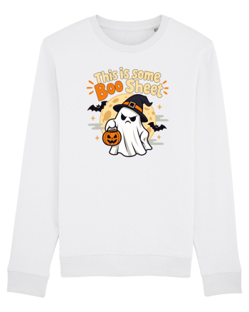 Upset Ghost Boo Sheet Halloween Witch-Hat Jack-O-Lantern White