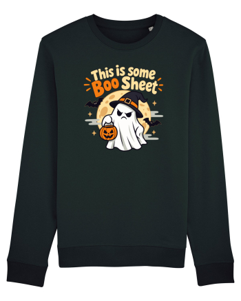 Upset Ghost Boo Sheet Halloween Witch-Hat Jack-O-Lantern Black