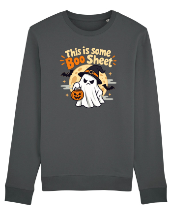 Upset Ghost Boo Sheet Halloween Witch-Hat Jack-O-Lantern Anthracite