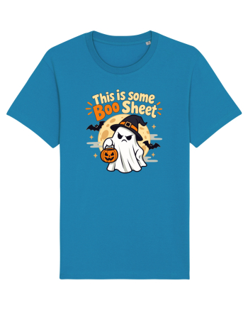 Upset Ghost Boo Sheet Halloween Witch-Hat Jack-O-Lantern Azur