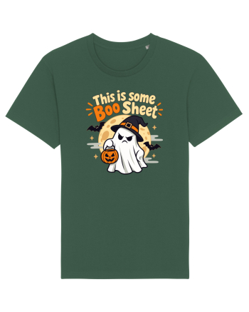 Upset Ghost Boo Sheet Halloween Witch-Hat Jack-O-Lantern Bottle Green