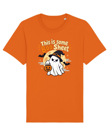 Upset Ghost Boo Sheet Halloween Witch-Hat Jack-O-Lantern Bright Orange