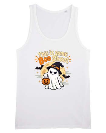 Upset Ghost Boo Sheet Halloween Witch-Hat Jack-O-Lantern White