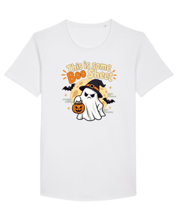 Upset Ghost Boo Sheet Halloween Witch-Hat Jack-O-Lantern White