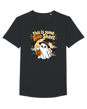 Upset Ghost Boo Sheet Halloween Witch-Hat Jack-O-Lantern Black