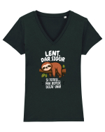 Lent ,dar sigur și totuși...mai rapid decât unii Tricou mânecă scurtă guler V Damă Evoker