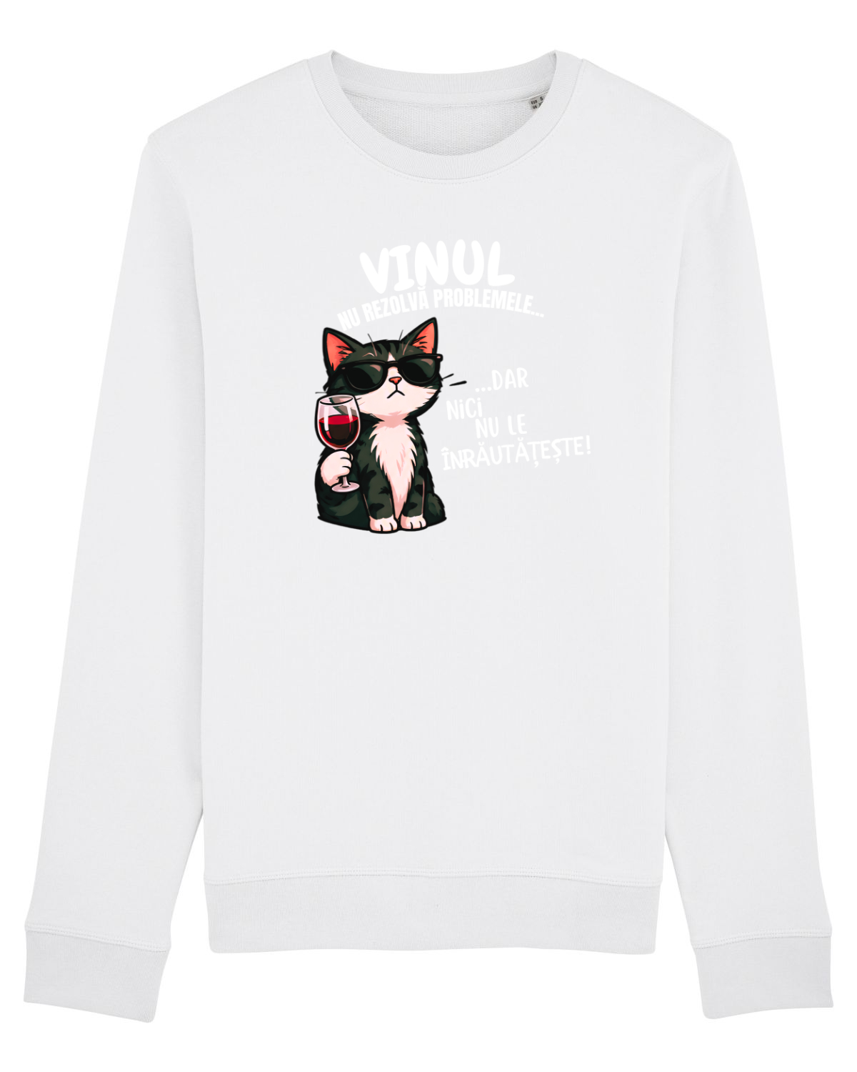 Bluză mânecă lungă Unisex Rise White