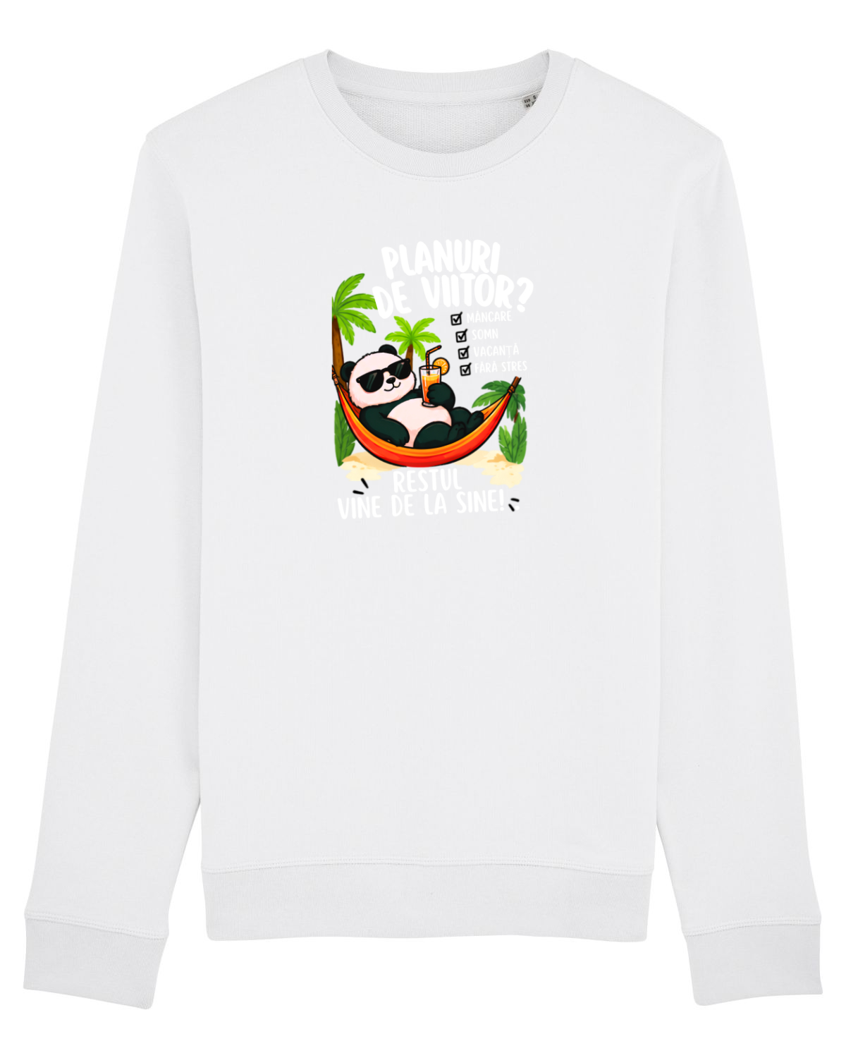 Bluză mânecă lungă Unisex Rise White