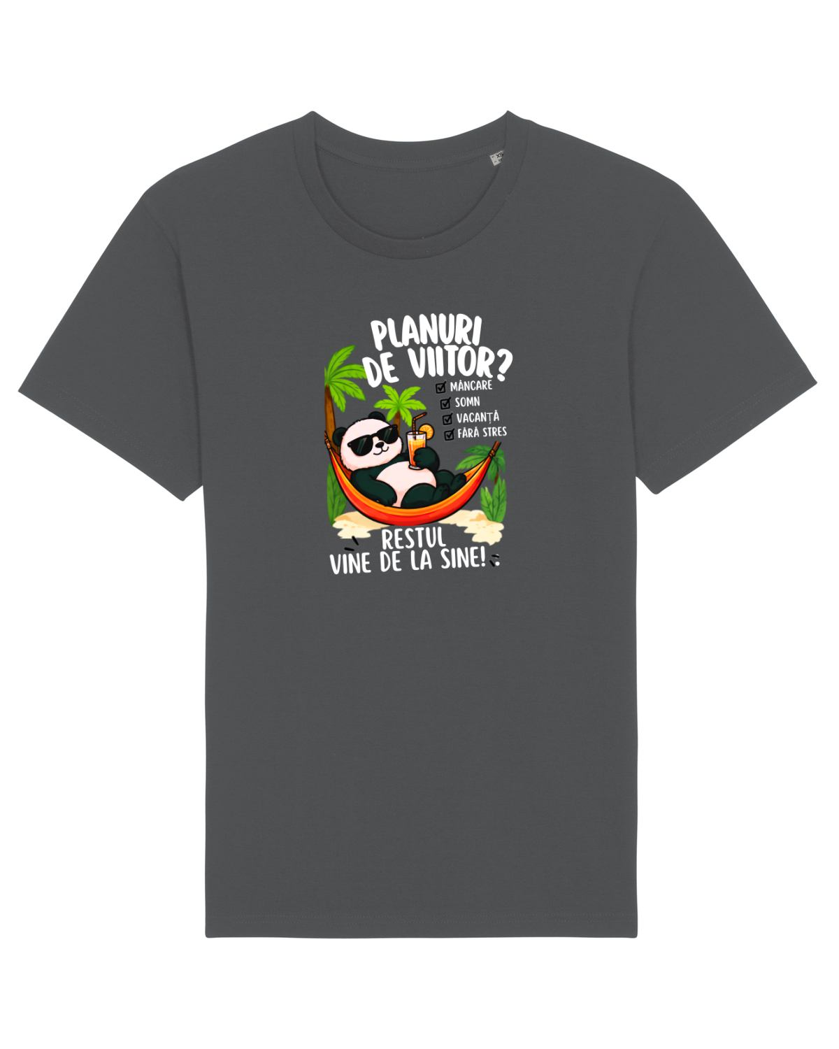 Tricou mânecă scurtă Unisex Rocker Anthracite