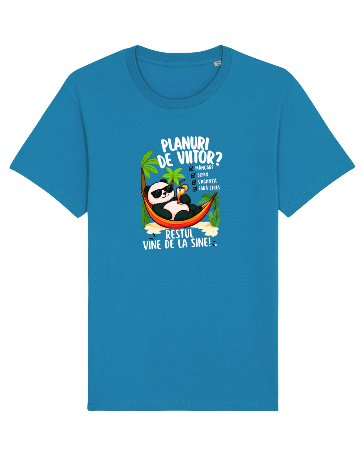 Tricou mânecă scurtă Unisex Rocker Azur