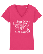 Scuze pentru Moș Crăciun Tricou mânecă scurtă guler V Damă Evoker